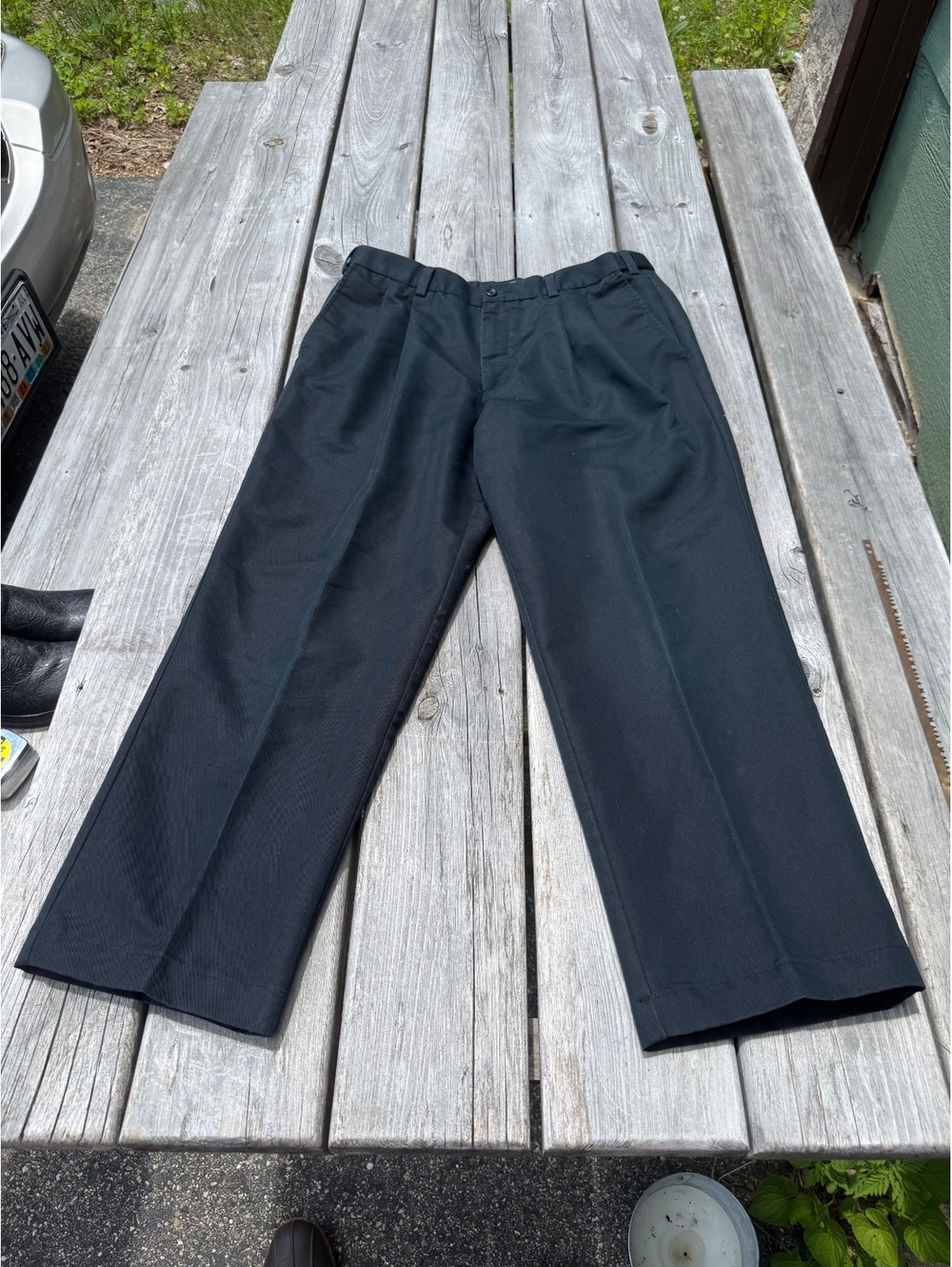 Dockers Men's Classic Fit Pants 34x30 Dark Navy Flat Front‎ Cotton Chino